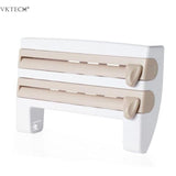 Kitchen Storage Rack Hanger Cling Film Sauce Bottle Wall Roll Paper Towel Hanging Holder Multifunction Rack Paper Aluminium 2019