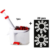 Cherry Corer With Container Kitchen Gadgets Tools Novelty Super Cherry Pitter Stone Corer Remover 10pcs Cherry Pitters Pad