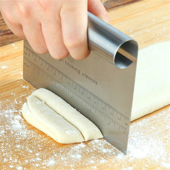 Kitchen Gadgets Stainless Steel Pizza Dough Scraper Cutter Baking Pastry Spatulas Vegetable Cutter Cocina Kitchen Accessories,Q