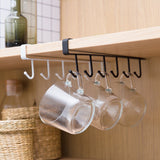 Multifunction Matel Hook Cupboard Mug Holder Shelf Hooks Rack Hanger Coffee Cup Storage Holder For Kitchen Accessories mx9091051