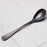 304 Stainless Steel Soup Spoon Coffee Stirring Spoons Thick Titanium Plated Kitchen Dining Bar Mini Dessert Spoon Dinnerware