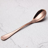 304 Stainless Steel Soup Spoon Coffee Stirring Spoons Thick Titanium Plated Kitchen Dining Bar Mini Dessert Spoon Dinnerware