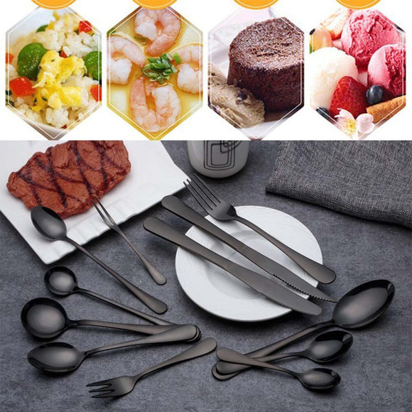 Vintage Kitchen Stainless Steel Dining Bar Coffee Food Flatware Cutlery Spoon Fork Cutter Dinnerware HUG-Deals