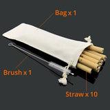 Drinking Straws 10 PCS 1 PCS Brush 1 Bag in Set For Kitchen,Dining & Bar