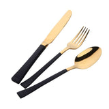 3PCS/Set Rose Golden Western Cutlery Tableware Set Kits Foods Cutting Stainless Steel Kitchen Dining Bar