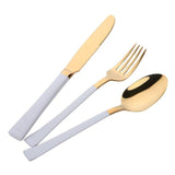 3PCS/Set Rose Golden Western Cutlery Tableware Set Kits Foods Cutting Stainless Steel Kitchen Dining Bar