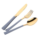 3PCS/Set Rose Golden Western Cutlery Tableware Set Kits Foods Cutting Stainless Steel Kitchen Dining Bar